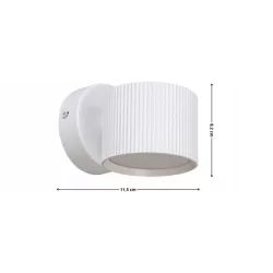 Lampa ścienna kinkiet biały okrągły do salonu sypialni biura - ORBIN-5904703021735