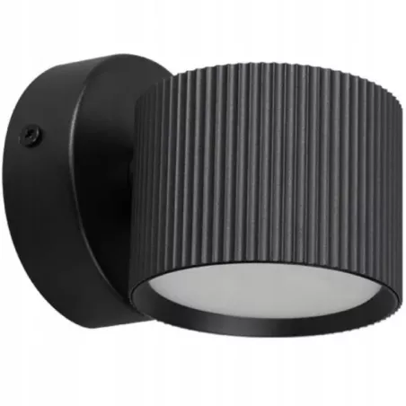 Lampa ścienna kinkiet czarny okrągły nowoczesny do salonu sypialni - ORBIN-5904703021728