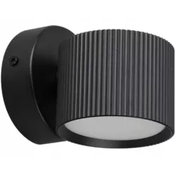 Lampa ścienna kinkiet czarny okrągły nowoczesny do salonu sypialni - ORBIN-5904703021728