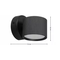 Lampa ścienna kinkiet czarny okrągły nowoczesny do salonu sypialni - ORBIN-5904703021728