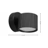 Lampa ścienna kinkiet czarny okrągły nowoczesny do salonu sypialni - ORBIN-5904703021728