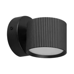Lampa ścienna kinkiet czarny okrągły nowoczesny do salonu sypialni - ORBIN-5904703021728