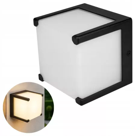 Kinkiet zewnętrzny ścienny lampa ogrodowa oprawa GX53 LED elewacyjna CZARNA-5904703019749
