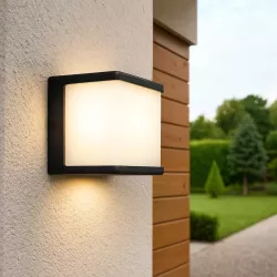 Kinkiet zewnętrzny ścienny lampa ogrodowa oprawa GX53 LED elewacyjna CZARNA-5904703019756
