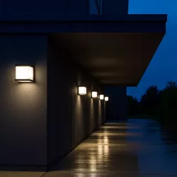 Kinkiet zewnętrzny ścienny lampa ogrodowa oprawa GX53 LED elewacyjna CZARNA-5904703019756