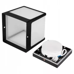 Kinkiet zewnętrzny ścienny lampa ogrodowa oprawa GX53 LED elewacyjna CZARNA-5904703019756