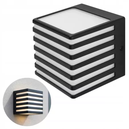 Kinkiet zewnętrzny ścienny lampa ogrodowa oprawa GX53 LED elewacyjna CZARNA-5904703019763