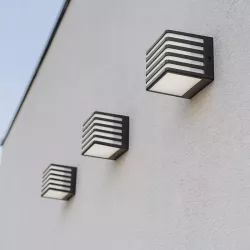Kinkiet zewnętrzny ścienny lampa ogrodowa oprawa GX53 LED elewacyjna CZARNA-5904703019763