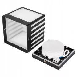 Kinkiet zewnętrzny ścienny lampa ogrodowa oprawa GX53 LED elewacyjna CZARNA-5904703019763