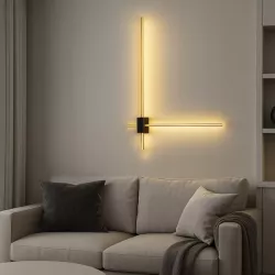 Lampa ścienna LED kinkiet ścienny wewnętrzny 2x 60cm złoty-5904703022077