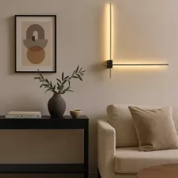 Lampa ścienna LED kinkiet ścienny wewnętrzny 2x 60cm złoty-5904703022077