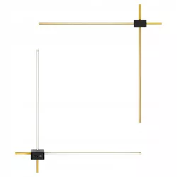 Lampa ścienna LED kinkiet ścienny wewnętrzny 2x 60cm złoty-5904703022077