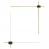 Lampa ścienna LED kinkiet ścienny wewnętrzny 2x 60cm złoty-5904703022077