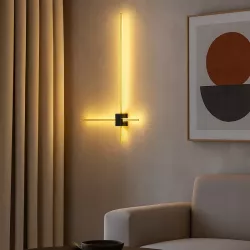 Lampa ścienna LED kinkiet ścienny wewnętrzny 2x 60cm złoty-5904703022077