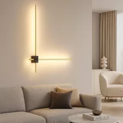 Lampa ścienna LED kinkiet ścienny wewnętrzny 2x 60cm złoty-5904703022077