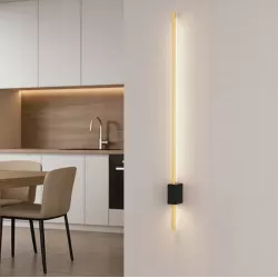 Kinkiet LED 9W 4000K złoty/czarny do salonu-5904703022091