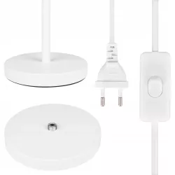 Lampka Na Biurko Biurkowa Nocna szkolna E27 LED DREWNO biała-5904703022688