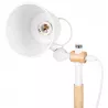 Lampka Na Biurko Biurkowa Nocna szkolna E27 LED DREWNO biała-5904703022688