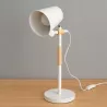 Lampka Na Biurko Biurkowa Nocna szkolna E27 LED DREWNO biała-5904703022688