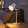 Lampka Na Biurko Biurkowa Nocna szkolna E27 LED DREWNO biała-5904703022688