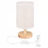 Lampka Na Biurko Biurkowa Nocna szkolna E27 LED DREWNO biała-5904703022695