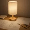 Lampka Na Biurko Biurkowa Nocna szkolna E27 LED DREWNO biała-5904703022695