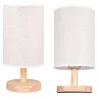 Lampka Na Biurko Biurkowa Nocna szkolna E27 LED DREWNO biała-5904703022695