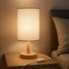 Lampka Na Biurko Biurkowa Nocna szkolna E27 LED DREWNO biała-5904703022695