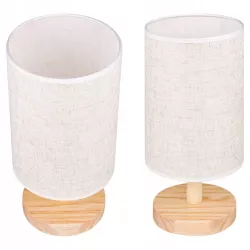 Lampka Na Biurko Biurkowa Nocna szkolna E27 LED DREWNO biała-5904703022695