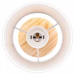 Lampka Na Biurko Biurkowa Nocna szkolna E27 LED DREWNO biała-5904703022695