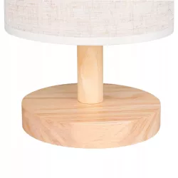 Lampka Na Biurko Biurkowa Nocna szkolna E27 LED DREWNO biała-5904703022695