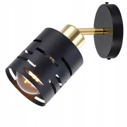 Kinkiet ścienny wewnętrzny lampa ścienna czarny E27 ruchomy LED-5904703023210