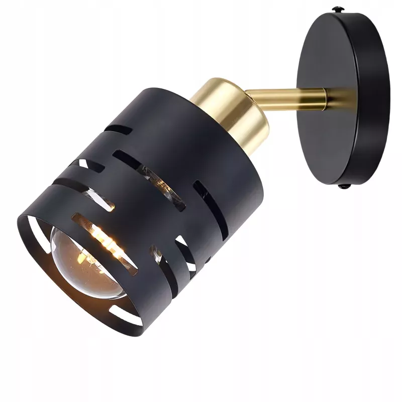 Kinkiet ścienny wewnętrzny lampa ścienna czarny E27 ruchomy LED-5904703023210