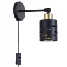 Kinkiet ścienny na ramieniu E27 lampa wewnętrzna ścienna LED włącznik czarn-5904703023258
