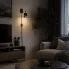 Kinkiet ścienny na ramieniu E27 lampa wewnętrzna ścienna LED włącznik czarn-5904703023258