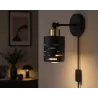Kinkiet ścienny na ramieniu E27 lampa wewnętrzna ścienna LED włącznik czarn-5904703023258