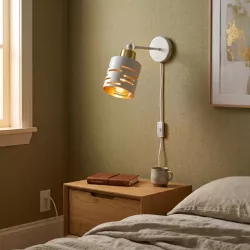 Kinkiet ścienny na ramieniu E27 lampa wewnętrzna ścienna LED włącznik biały-5904703023241