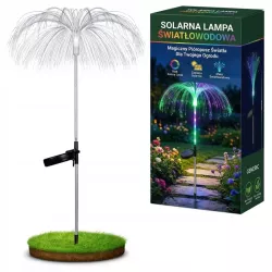 Lampki Solarne do Ogrodu Meduza 77cm LED Wbijane z Czujnikiem Wodoodporne-5904703023913