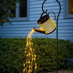 Lampki Solarne do Ogrodu Konewka 80cm LED Wbijane z Czujnikiem Wodoodporne-5904703023951
