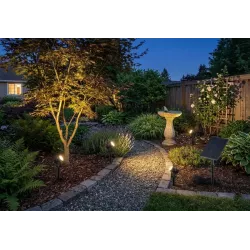 Lampka solarna do ogrodu 4x reflektor wbijany LED z Czujnikiem Wodoodporny-5904703029700