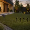 Lampka solarna do ogrodu 4x reflektor wbijany LED z Czujnikiem Wodoodporny-5904703029700