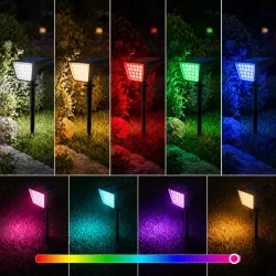Lampka solarna do ogrodu reflektor wbijany LED z Czujnikiem Wodoodporny-5904703029021