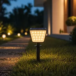 Lampka solarna do ogrodu reflektor wbijany LED z Czujnikiem Wodoodporny-5904703029021
