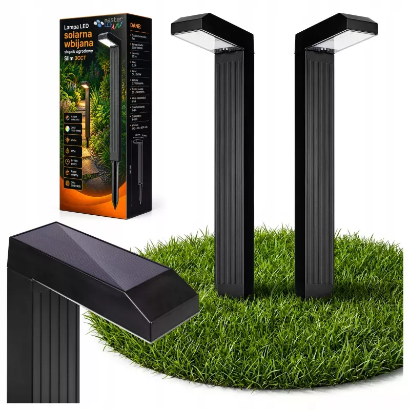 Lampa SOLARNA LED ogrodowa 53cm stojąca słupek Zmienna Barwa CCT zewnętrzna-5904703029038
