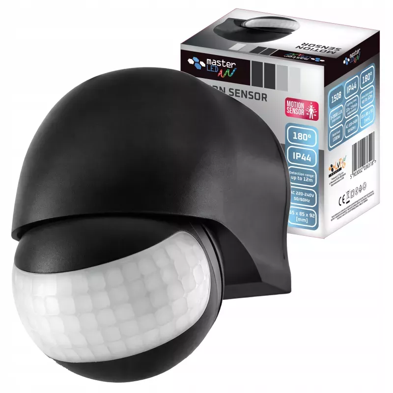 Czujnik RUCHU zmierzchu LED sensor PIR na podczerwień ścienny zewnętrzny-5903002036518