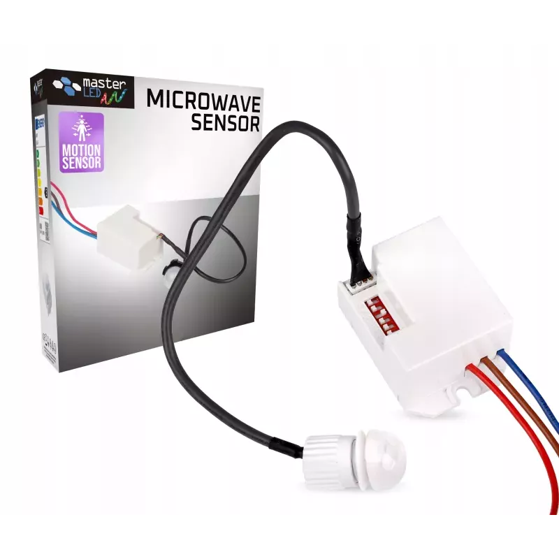 Czujnik RUCHU zmierzchu LED sensor PIR z kablem na podczerwień-5903002030264