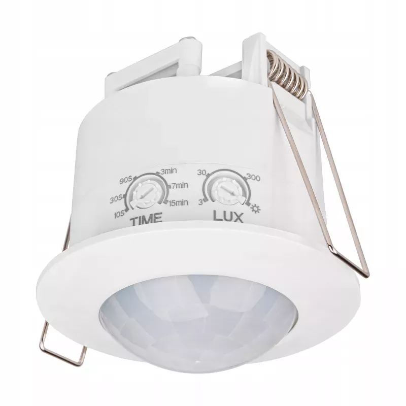 Czujnik RUCHU i zmierzchu LED regulowany PIR 360° na podczerwień sufitowy-5903002030288