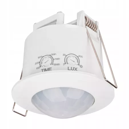 Czujnik RUCHU i zmierzchu LED regulowany PIR 360° na podczerwień sufitowy-5903002030288