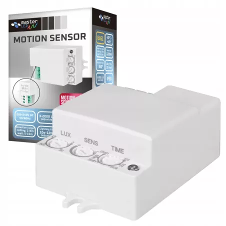 Czujnik RUCHU zmierzchu LED sensor MIKROFALOWY FLAT-5908263380448
