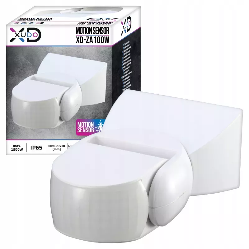 Czujnik RUCHU zmierzchu LED sensor PIR na podczerwień ścienny zewnętrzny-5904703019183